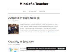 Tablet Screenshot of mindofateacher.com